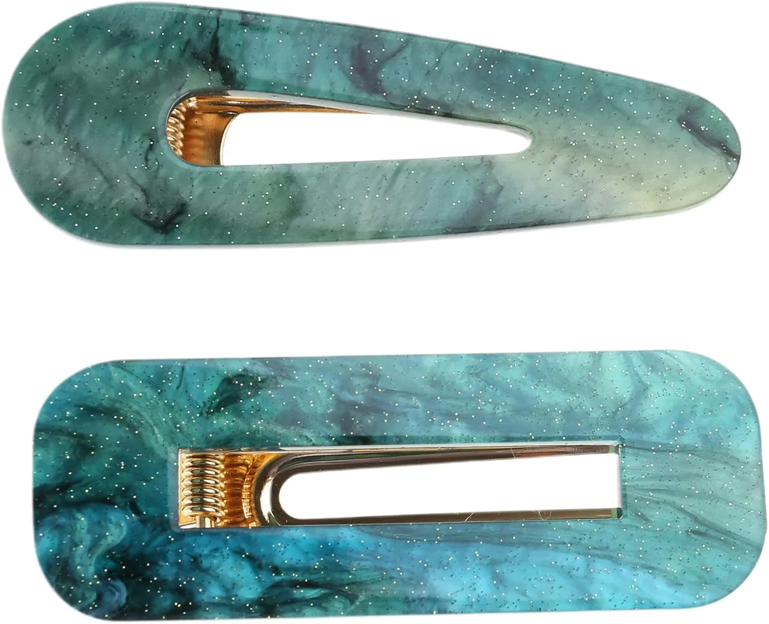 1 Set Acrylic Resin Hair Barrettes Hair Clips,1pcs Hair Clips Marble P