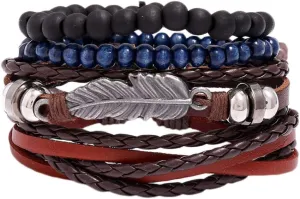 1 Set Bracelet Adjustable men wrist chain beaded bracelets for men hand woven bracelet leather Braided Link chain Bracelet Cords Bracelets baroque pearl woman European and American