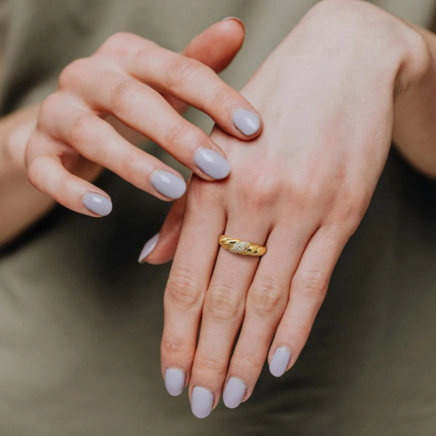 14K Gold Rings for Women Non Tarnish Woman Twist Classic Charm and Contemporary Flair Dainty Gold Band Rings for Women 5-9