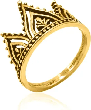 18K Gold Plated Princess Crown Rings for Women - Sterling Silver Plated Rings, Finger Rings, Stacking Rings, Rose Gold Rings, Gift for Her, Womens RW271