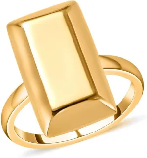 18k Gold Ring 2.5 Grams Real Yellow Bar Solid Gold Rings for Women - Wedding Anniversary Engagement Jewelry Birthday Gifts for Her
