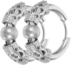 1Pair Vintage Dragon Hoop Earrings for Women Chic Color Design Unique Ear Accessories for Daily Wear Festivals Fashion Jewelry that Enhances Your Style