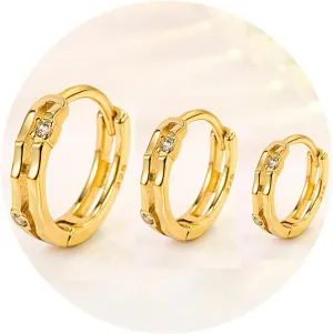 3 PCS 14k Gold Silver Hoop Earrings for Women Hypoallergenic Statement Set Charms Tiny Hoop Earring Everyday Small Chunky 6mm 8mm 10mm Minimalist Dance Earring