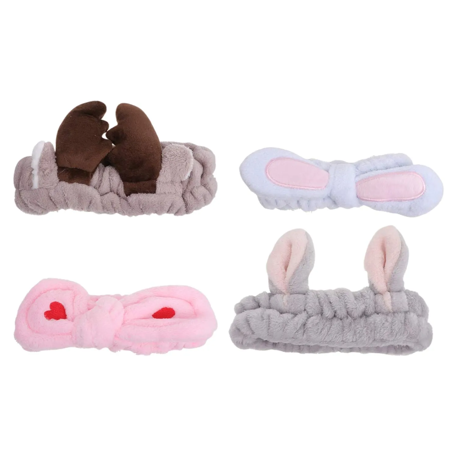 4Pcs face wash hair band scrunchies for women Cosmetic Hair Band face wash headband Cosmetic Headband hair ties for women Spa Headbands for Women elasticity child fabric