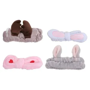 4Pcs face wash hair band scrunchies for women Cosmetic Hair Band face wash headband Cosmetic Headband hair ties for women Spa Headbands for Women elasticity child fabric