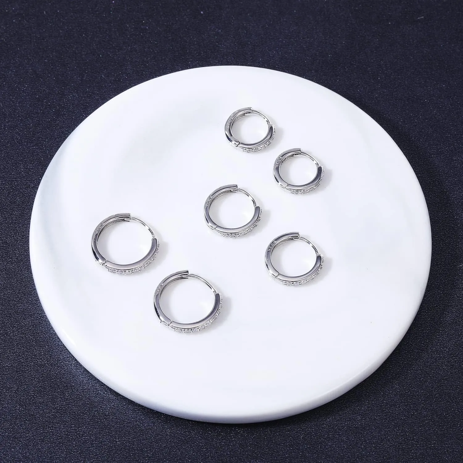 AoedeJ Sterling Silver Hoop Earrings Hypoallergenic Hoop Earrings Set Small Sterling Silver Earrings Hoops Clip On Hoop Earrings for Women Multipack