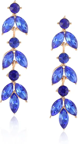 ATIMIGO Elegant Crystal Dangle Wedding Earrings for Brides Sparkly Rhinestone Marquise Drop Dangling Earrings for Women Bridesmaids Prom Formal