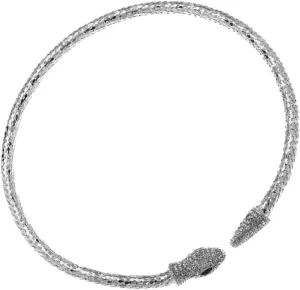 BESTYASH Chunky Snake Choker Necklace Layered Snake Necklace for Women Fashion Rhinestone Collar