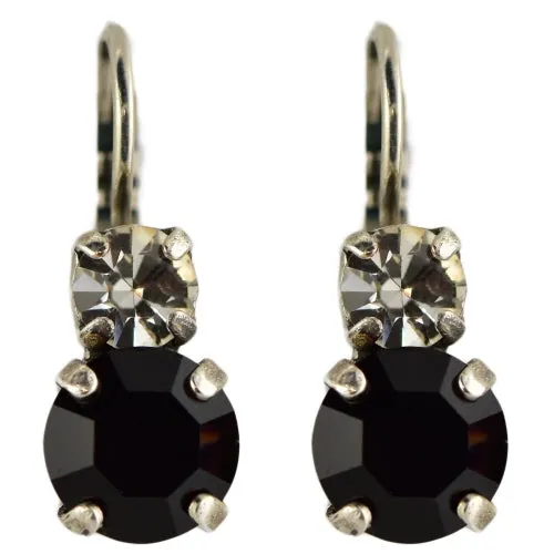 Black and White Drop Earrings