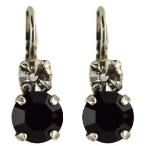 Black and White Drop Earrings