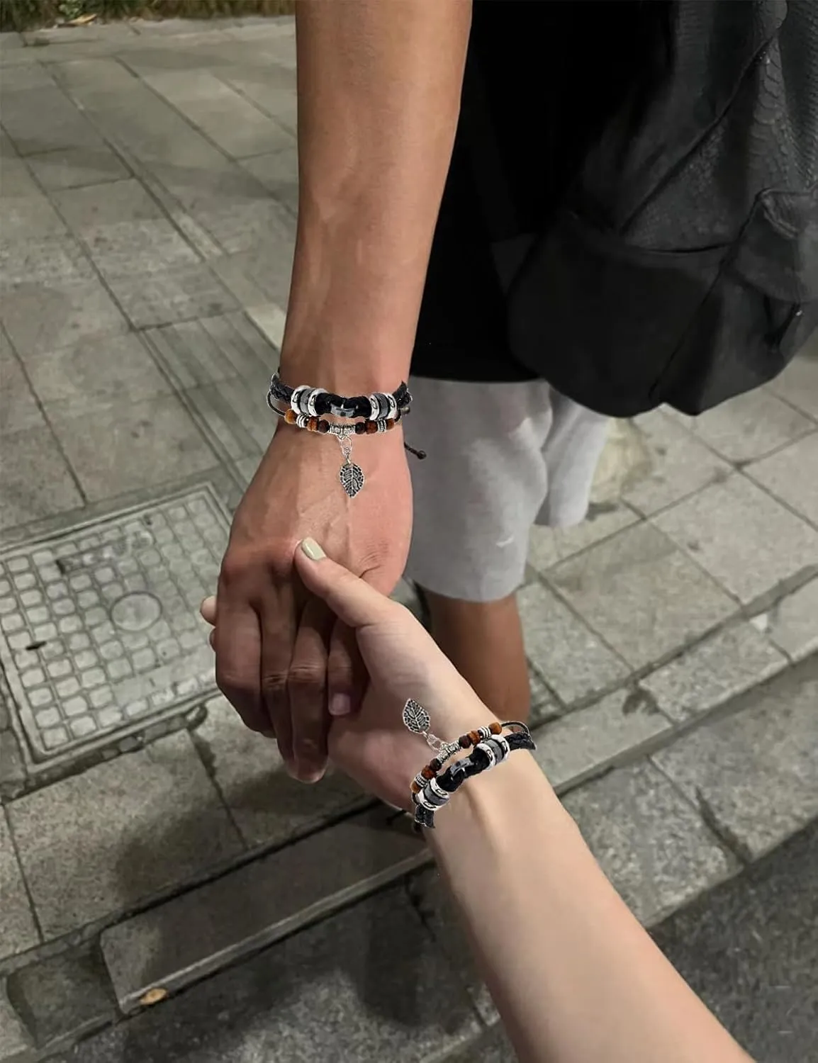 Bohemian style braided leather bracelets for men and women exotic ethnic style personalized retro bead weaving braided bracelets
