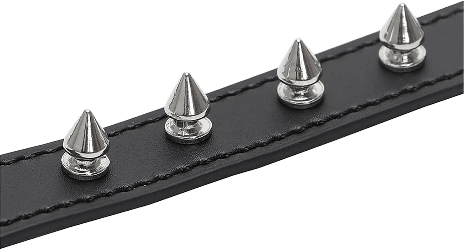 Bondage Collar Adjustable Gothic Choker Necklace Black Geometric Leather O Ring Collar Necklace Role Play Gift