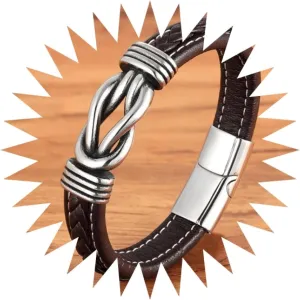 Bracelet Men Bracelets Jewellery Men'S Leather Bracelet Hand-Woven Black Blue Leather Bangle