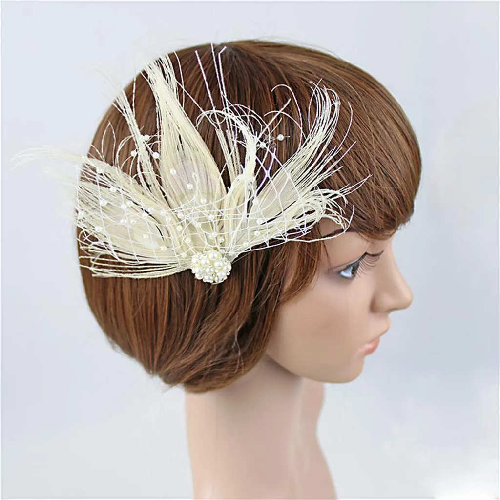 Brooch for Tea Clip Fascinators Party Wedding tea party fascinators for women Hair Headband tea party fascinators for women