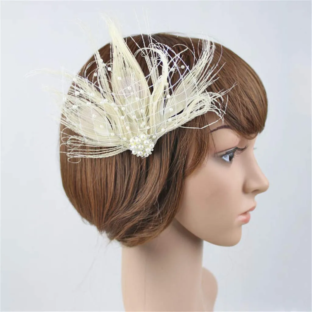 Brooch for Tea Clip Fascinators Party Wedding tea party fascinators for women Hair Headband tea party fascinators for women