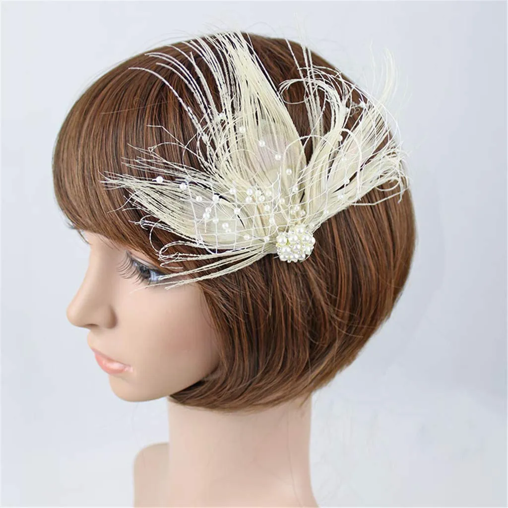 Brooch for Tea Clip Fascinators Party Wedding tea party fascinators for women Hair Headband tea party fascinators for women