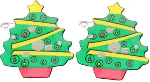 Christmas Glitter Brooches Glowing Christmas Party Favors Jewelry Mini Xmas Brooch Flashing Christmas