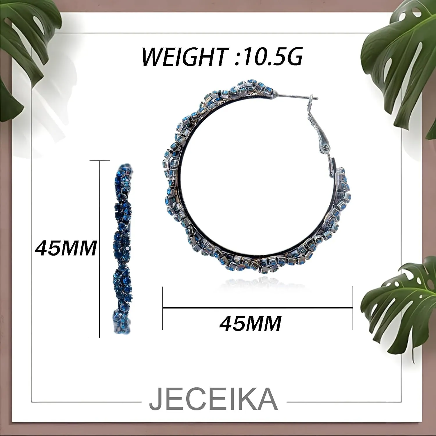 Chunky Gold Hoop Earrings for Women, Trendy 14K Gold Plated Gold/Silver Statement Earring Thick Open Double Hoop Earrings Lightweight Hypoallergenic Earrings Gold Jewelry
