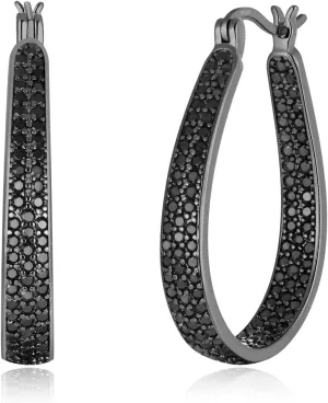 CiNily 925 Sterling Silver Post Hoop Earrings for Women Gilrs Multcolors Cubic Zircon Hoops 14K Gold Plated Oval Chunky Hoop Earrings Jewelry Gift for Mothers Day/July 4th/Wedding/Party/Christmas
