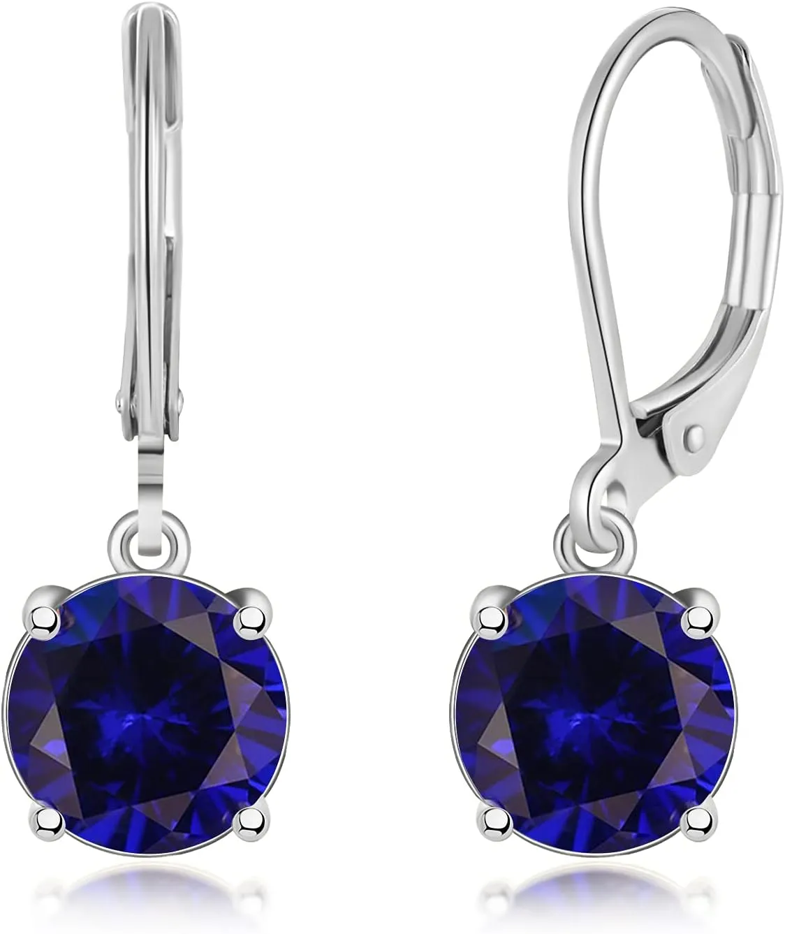 CiNily Leverback Dangle Earrings Created Crystal Drop Earrings Gold Plated Jewelry Gift for Women Girls 8mm
