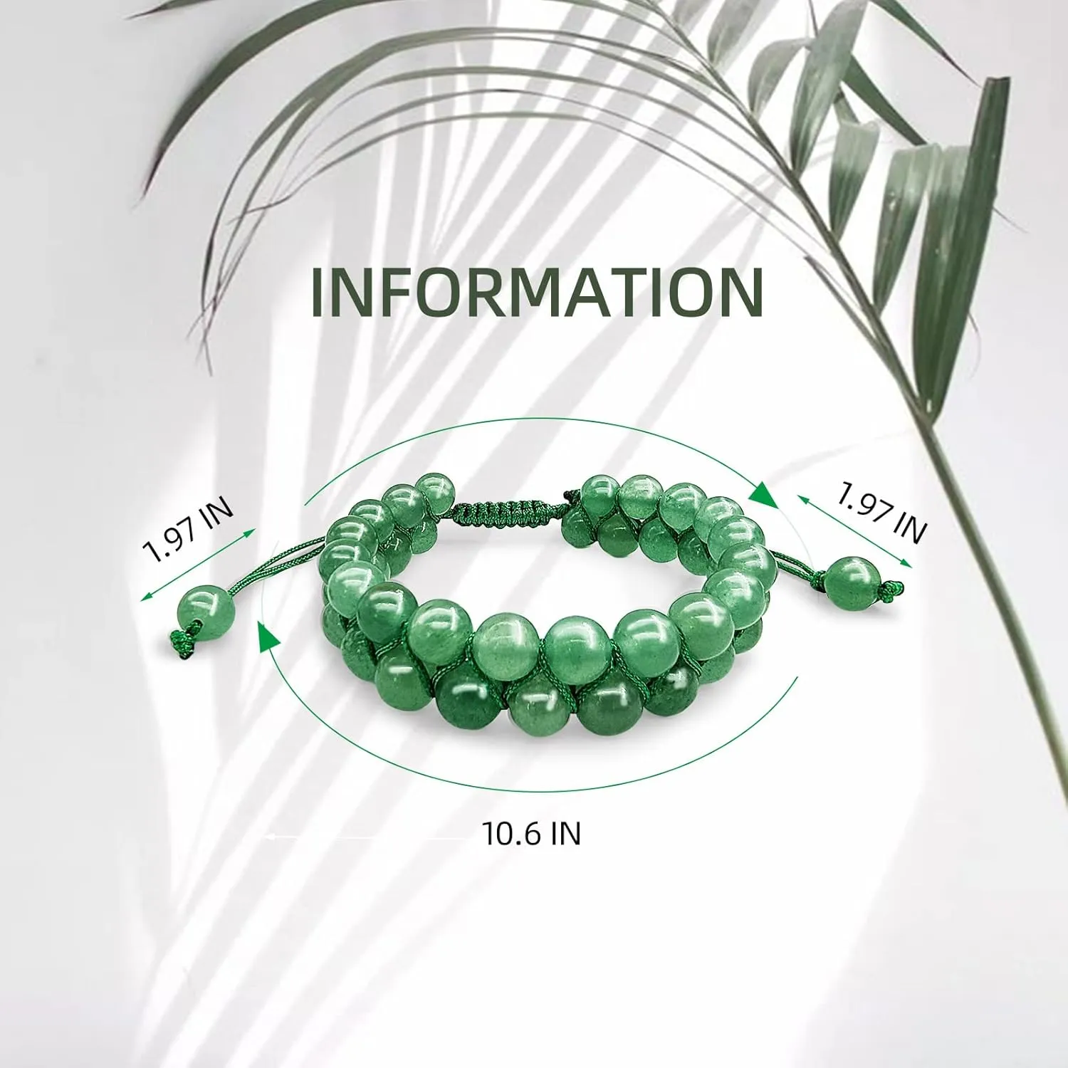 Crystal Bead Bracelet for Women, Handmade Jade Bracelet for Men, Emerald Protection Bracelet, St.Patrick's Day Bracelet, Genuine Premium Jade Crystal Jewelry Bracelets (Emerald)