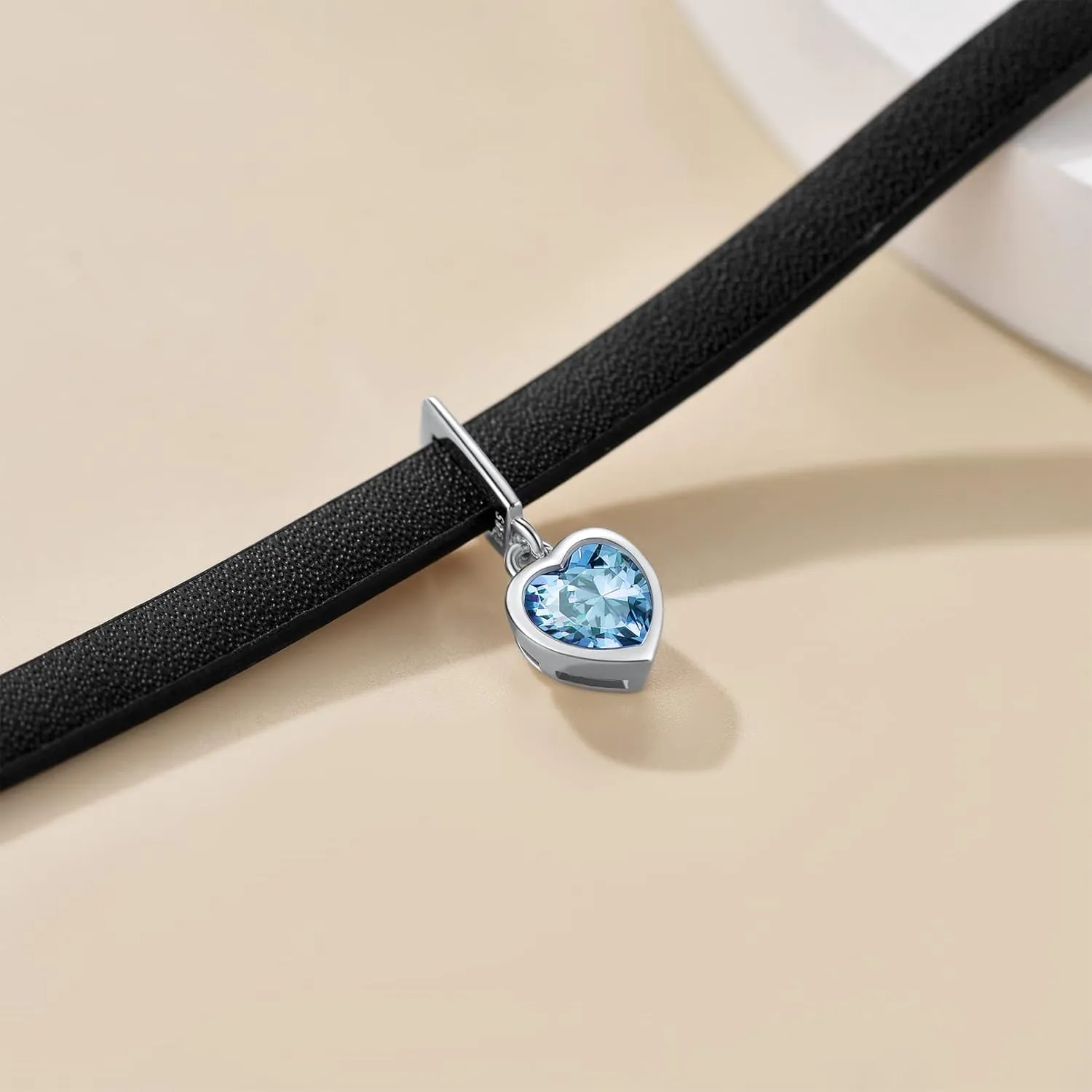 Custom4U Personalized Black Leather Choker Necklace with Picture/Name/Initials/Letters Charm,Custom Made Adjustable Choker Collar Gothic Punk Necklaces Jewelry Gifts for Women