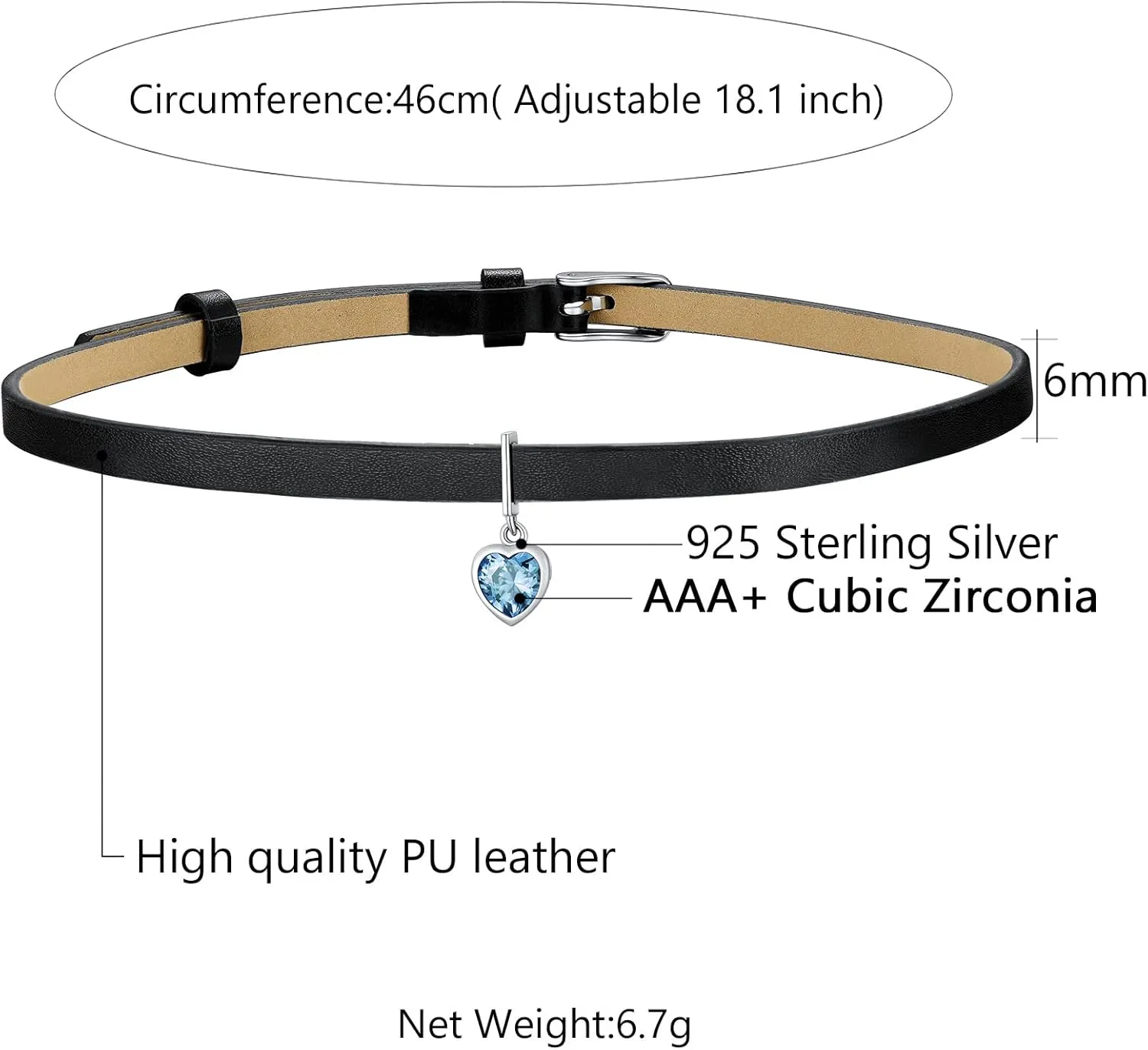 Custom4U Personalized Black Leather Choker Necklace with Picture/Name/Initials/Letters Charm,Custom Made Adjustable Choker Collar Gothic Punk Necklaces Jewelry Gifts for Women