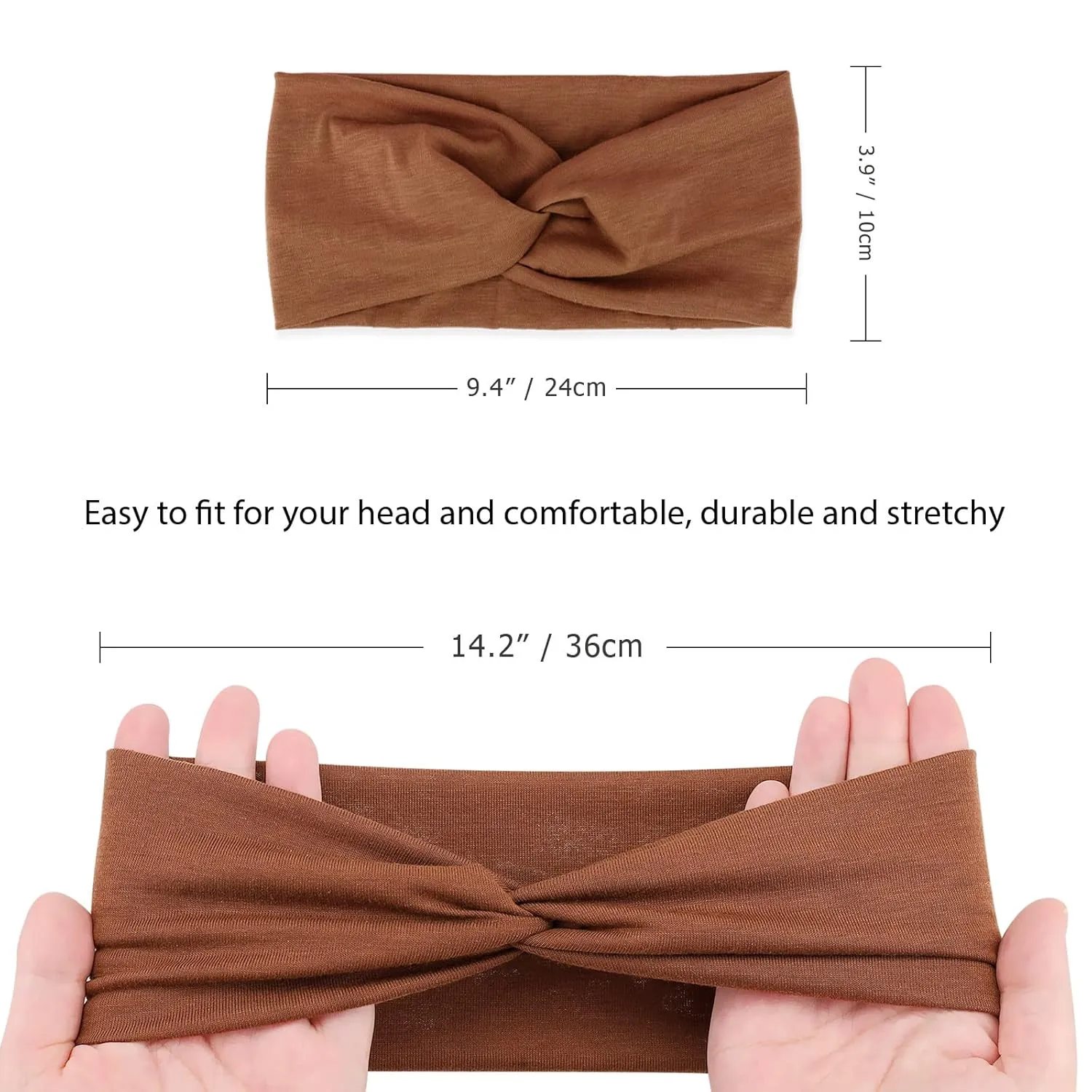 DRESHOW 8 Pack Headbands for Women Girls Vintage Leopard Headband Knotted Headwraps Criss Cross Hair Bands Accessories