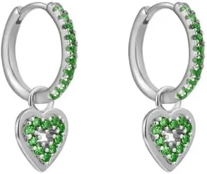 E Green Zircon Stud Hoop Drop Dangle Earrings For Women Gold Plated Ear Cuffs Women's Clip Earrings Jewelry 5sss