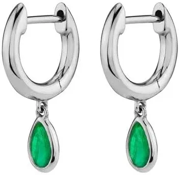 E Green Zircon Stud Hoop Drop Dangle Earrings For Women Gold Plated Ear Cuffs Women's Clip Earrings Jewelry 5sss
