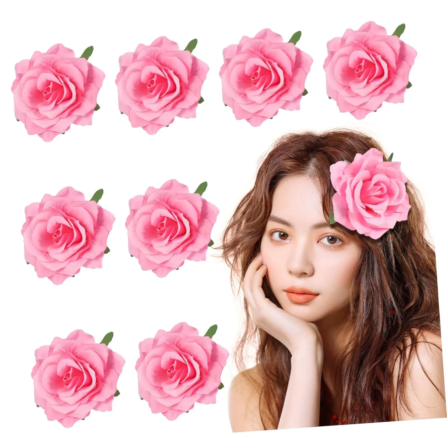 Elegant Rose Brooch Pin Flower Hair Clip Perfect for Wedding Party Mother's Day Valentine's Day Hair Accessories