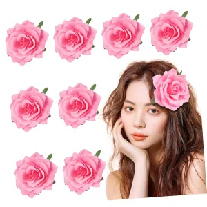 Elegant Rose Brooch Pin Flower Hair Clip Perfect for Wedding Party Mother's Day Valentine's Day Hair Accessories