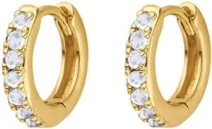 Geometry Round Colorful Crystals Hoop Earrings For Women Girls Unusual Earrings Cartilage 925 Sterling Silver Pendientes