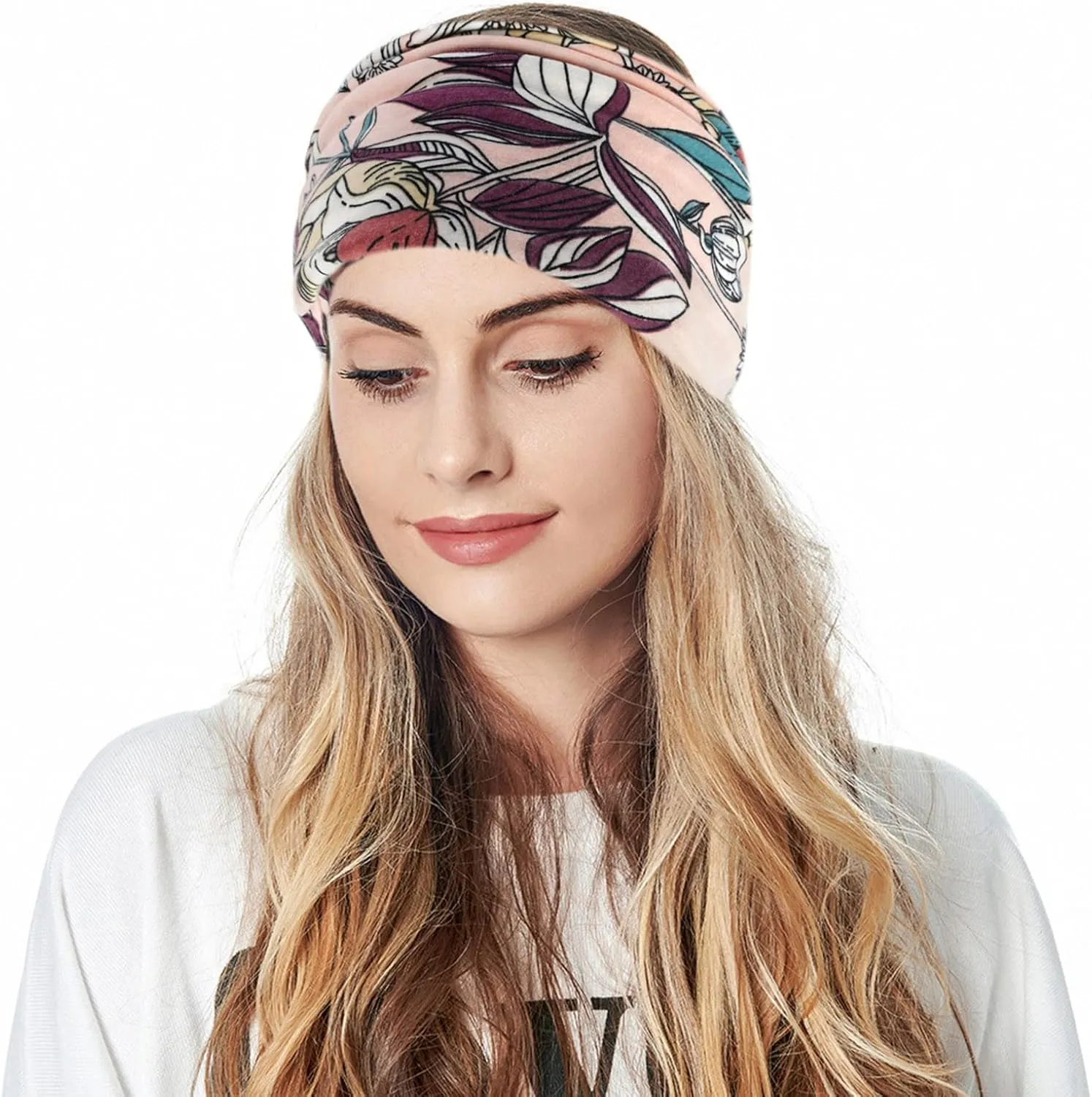 Hair Headband Non-Slip Running Sports Headband Yoga Hijab Wicking Headband Elastic Wide Elastic Headband Headband Knotted
