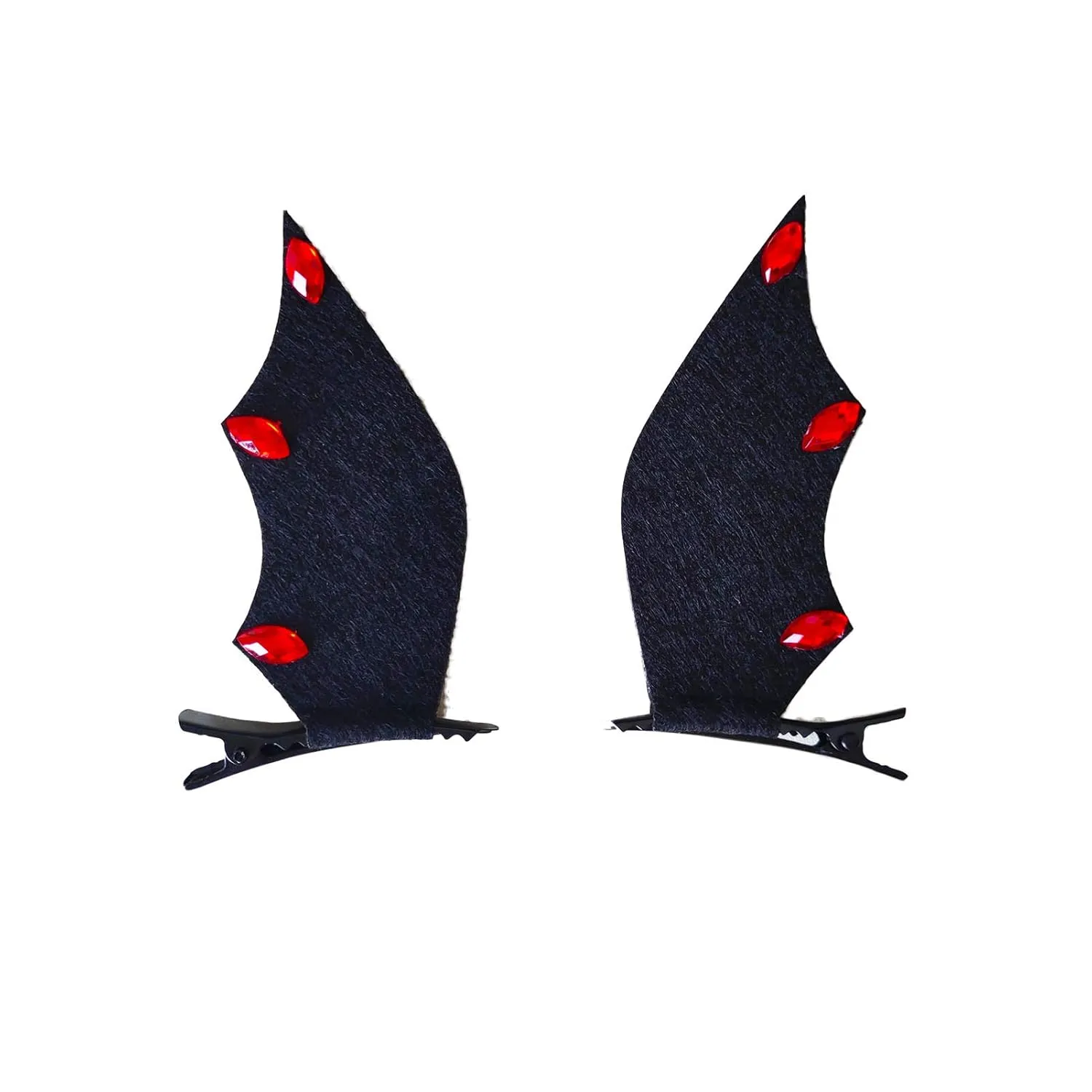 Halloween Black Wing Hair clips pins Bat Wing Hairclips Girls Hairpings Halloween BDH01 (2 Pcs Set A)
