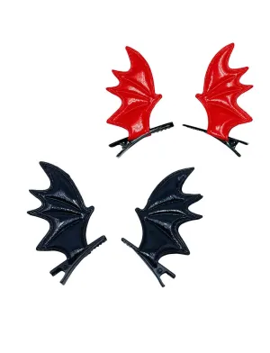 Halloween Black Wing Hair clips pins Bat Wing Hairclips Girls Hairpings Halloween BDH01 (Set F)