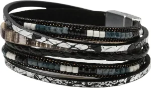 Handmade Braided Leather Stainless Steel Bracelets Punk Wristband Strand Bracelets Multi-Layer Bangle Bracelet for Men