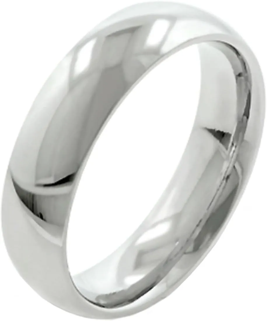 His Hers Couple Ring Set Womens 1 Ct Princess CZ Stainless Steel Wedding Ring Set Mens Classic Wedding Band