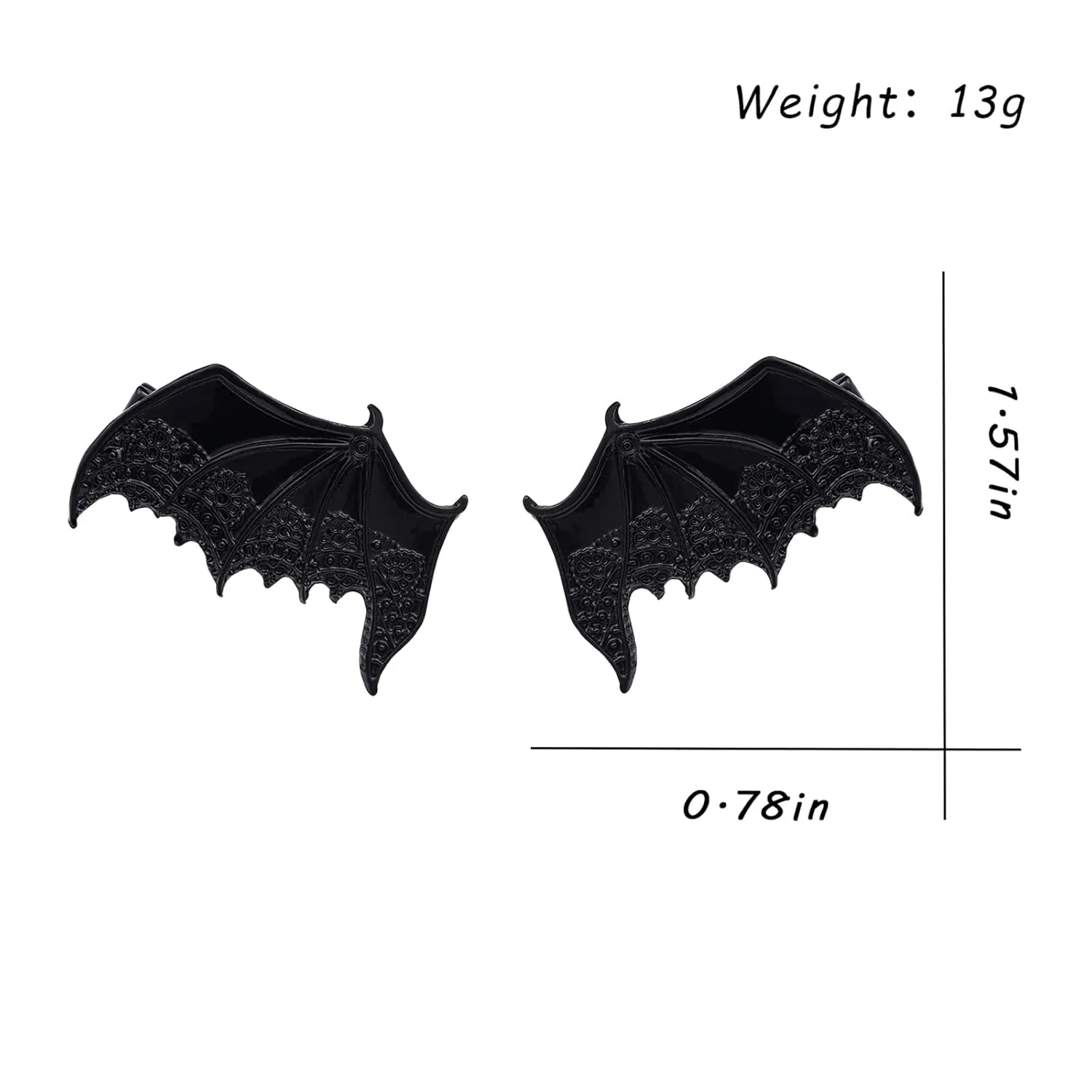 Hofar 2 PCS Halloween Cartoon Bat Ears Bat Wings Hair Clips Hairpin Hair Accessories Cosplay Costume Bat Devil Horns Wings