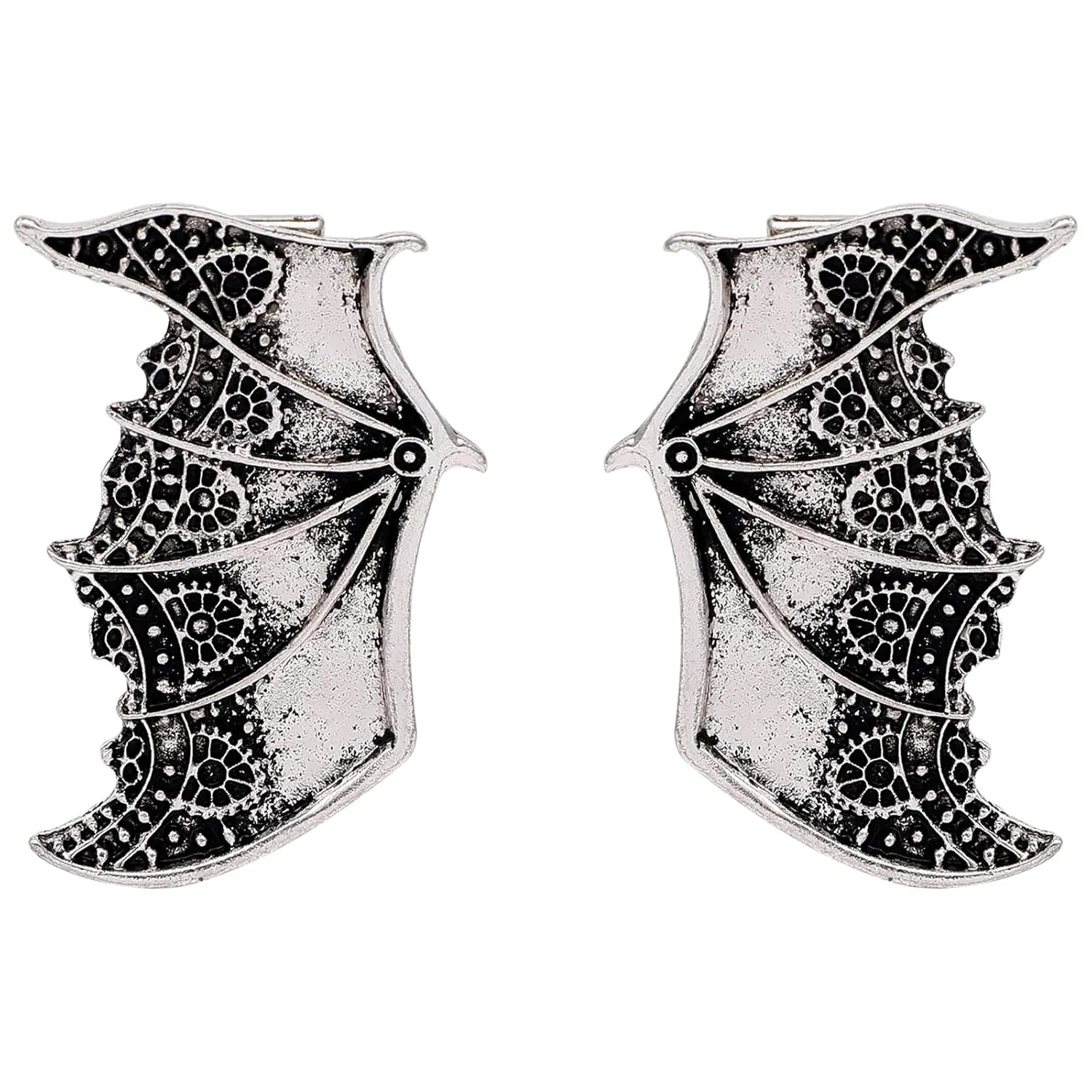 Hofar 2 PCS Halloween Cartoon Bat Ears Bat Wings Hair Clips Hairpin Hair Accessories Cosplay Costume Bat Devil Horns Wings