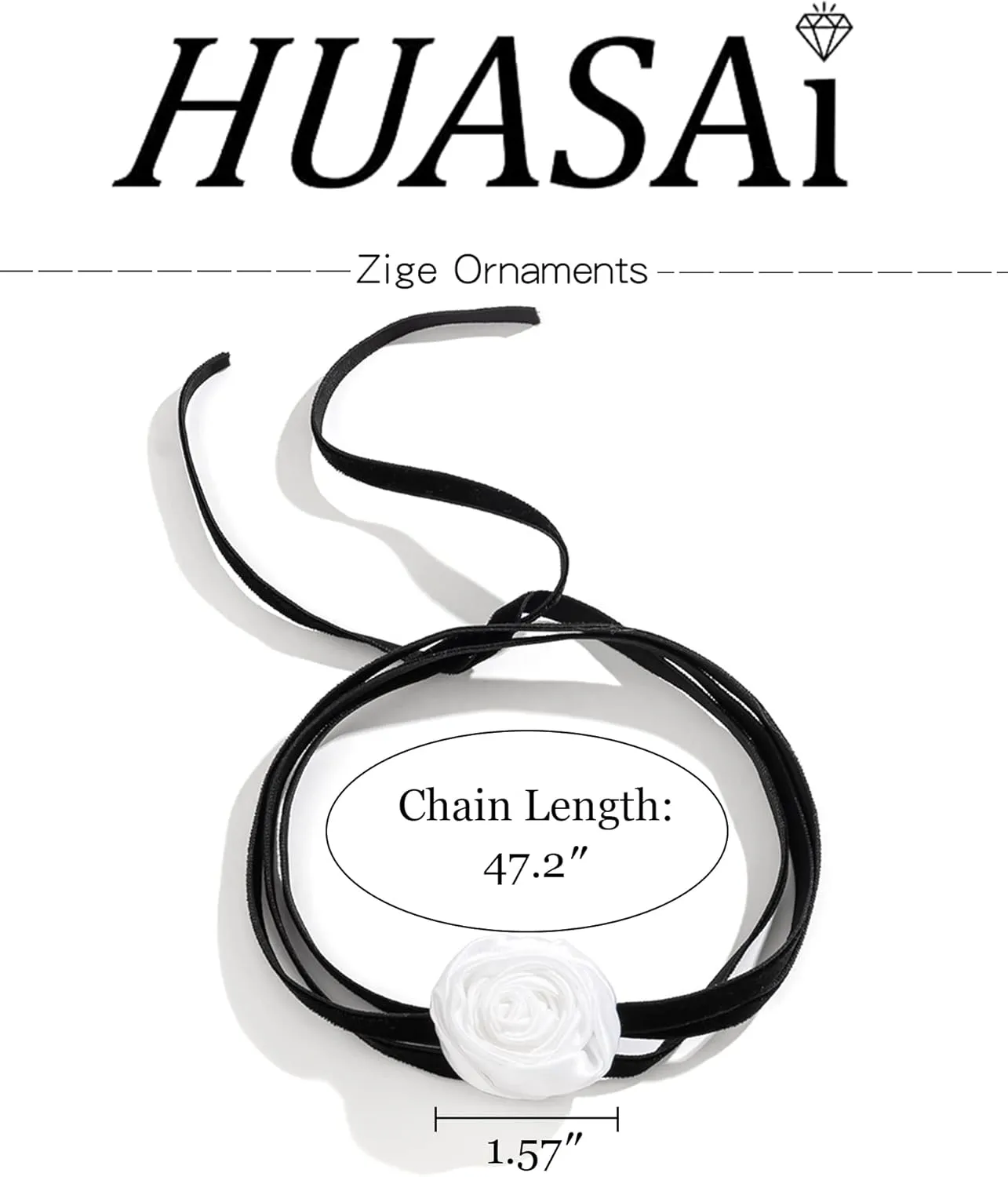 HUASAI Flower Choker Necklace for Women Small Velvet Rose Necklaces Elegant Floral Accessories for Wedding Party Bride Summer Necklaces Jewelry Gifts for Friends Women