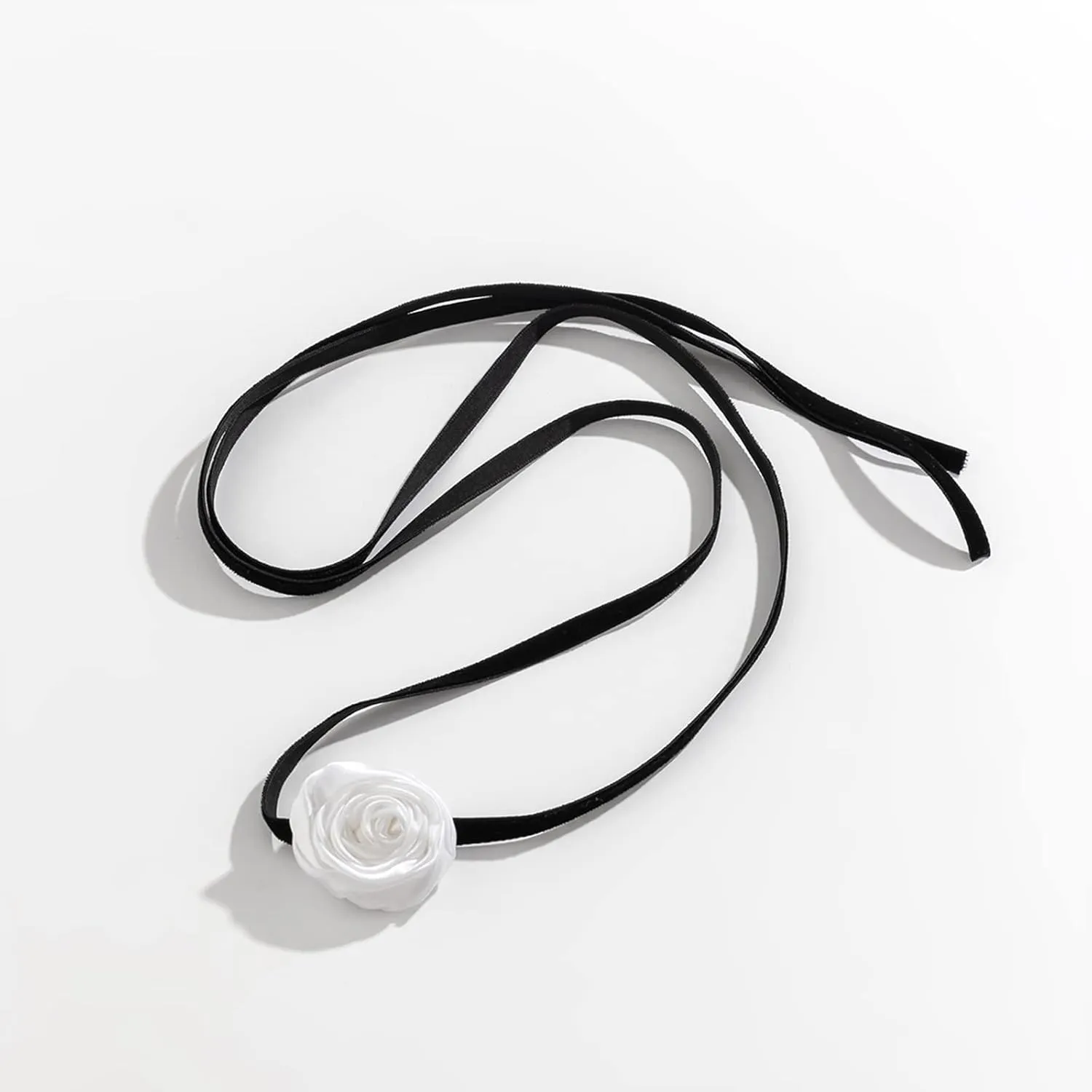 HUASAI Flower Choker Necklace for Women Small Velvet Rose Necklaces Elegant Floral Accessories for Wedding Party Bride Summer Necklaces Jewelry Gifts for Friends Women