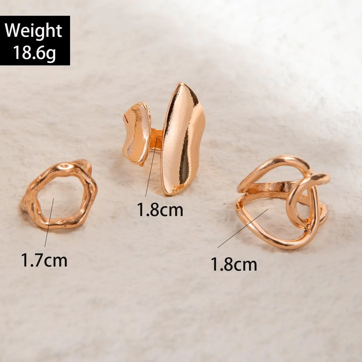INENIMARTJ Chunky Gold Rings for Women Non Tarnish,14K Gold Plated Stacking Knuckle Rings Sets Vintage Stackable Finger Midi Ring Prom Jewelry Accessories