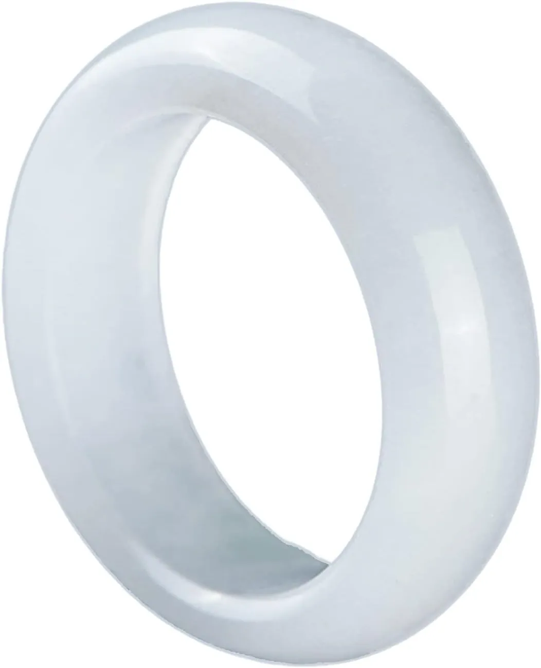 Jade Ring- Natural Green/White Hetian Jade, Green Jade Rings for Women Men, Jade Jewelry Crafts Gifts for Women(Ring Size:5-12)