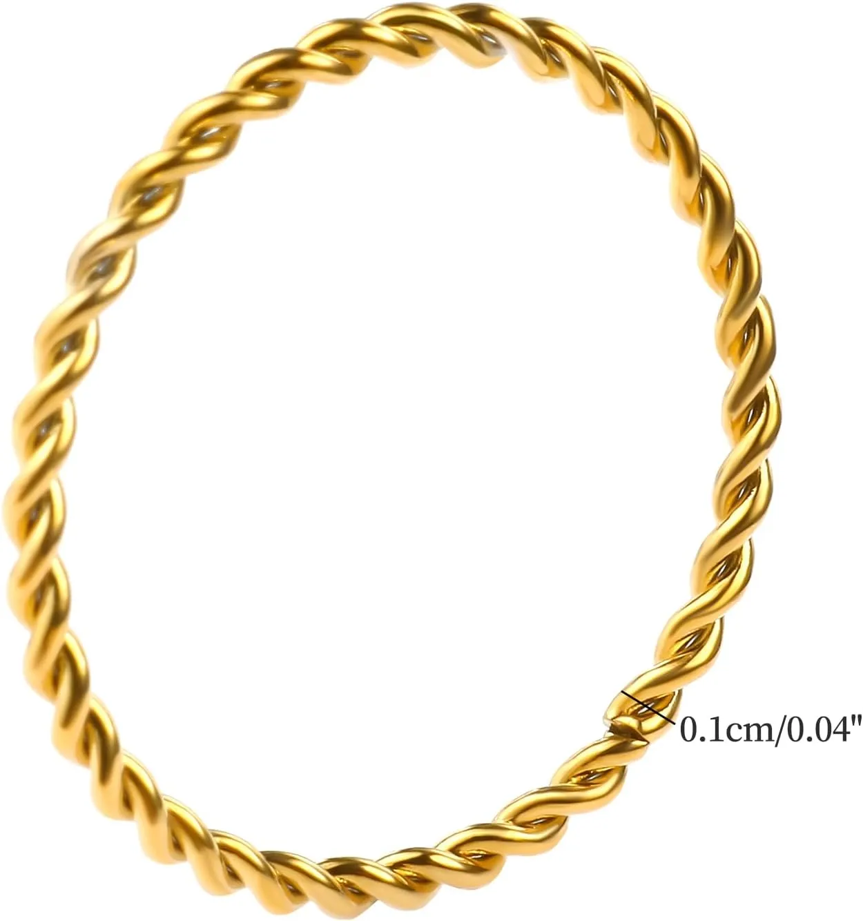 JINHUI Rings for Women, Dainty 18K Gold Rings for Women Stacking Thin Twisted Ring for Midi Knuckle Pinky Finger