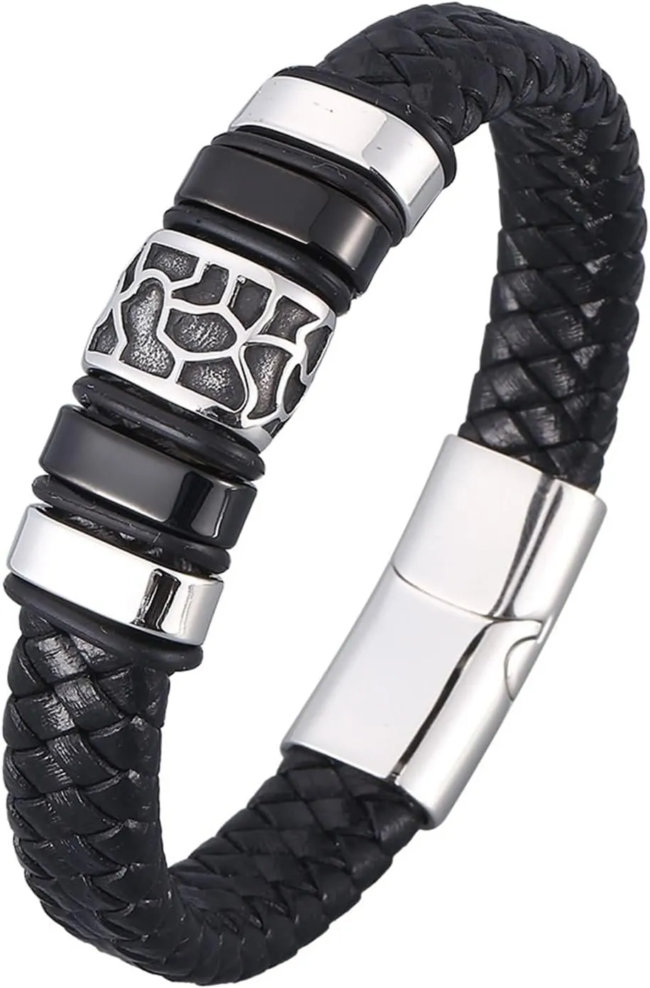 Leather Bracelets Set, Funny Friendship Bracelets Simple Style Braided Leather Cord Bracelet Bracelet Men