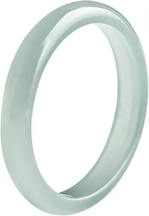 Light Green Jade Ring - Genuine Natural Stone Jade Jewelry Crafts Gift, Good Luck Ring