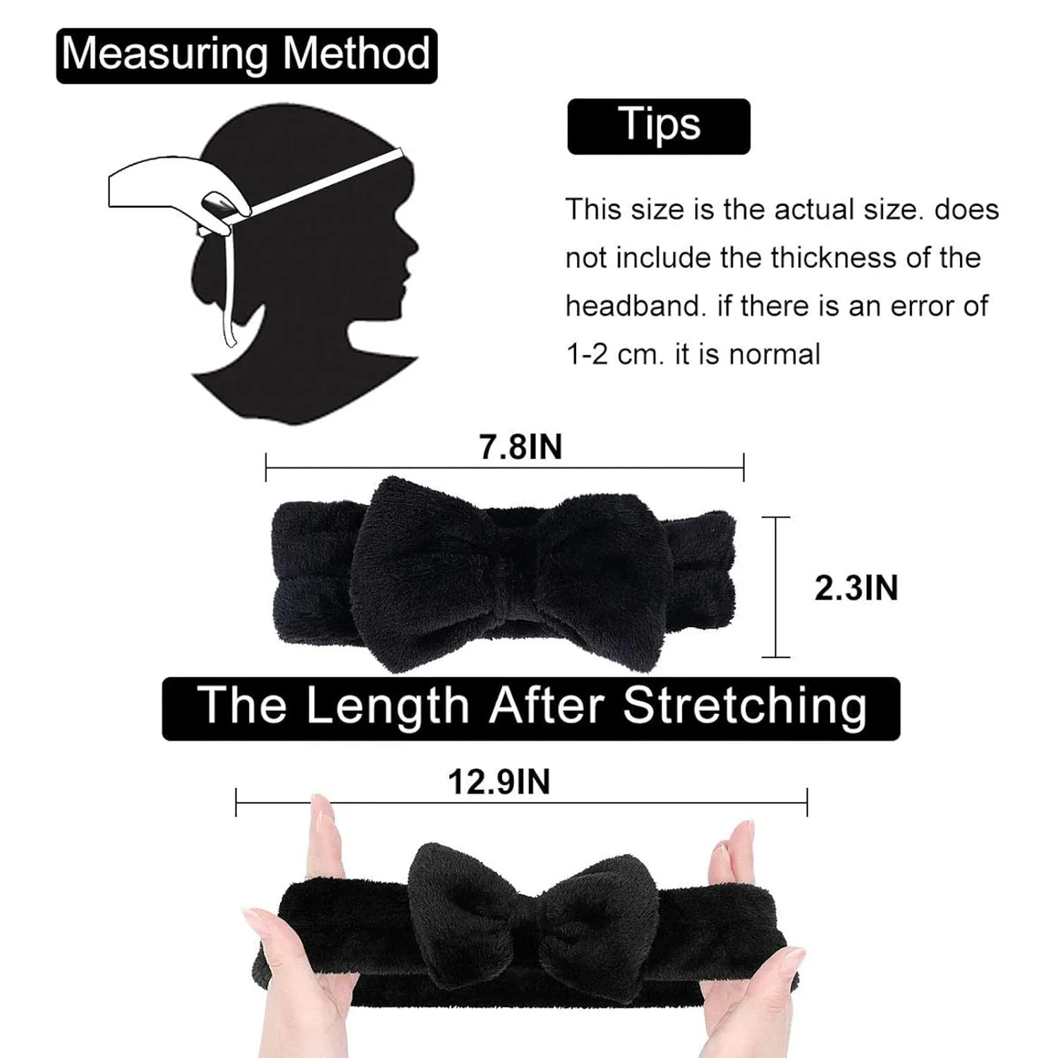 Makeup Headband Soft Hydrotherapy Headband 1 Piece Bow Hairband Women's Facial Coral Velvet Headband For Shower Face Wash
