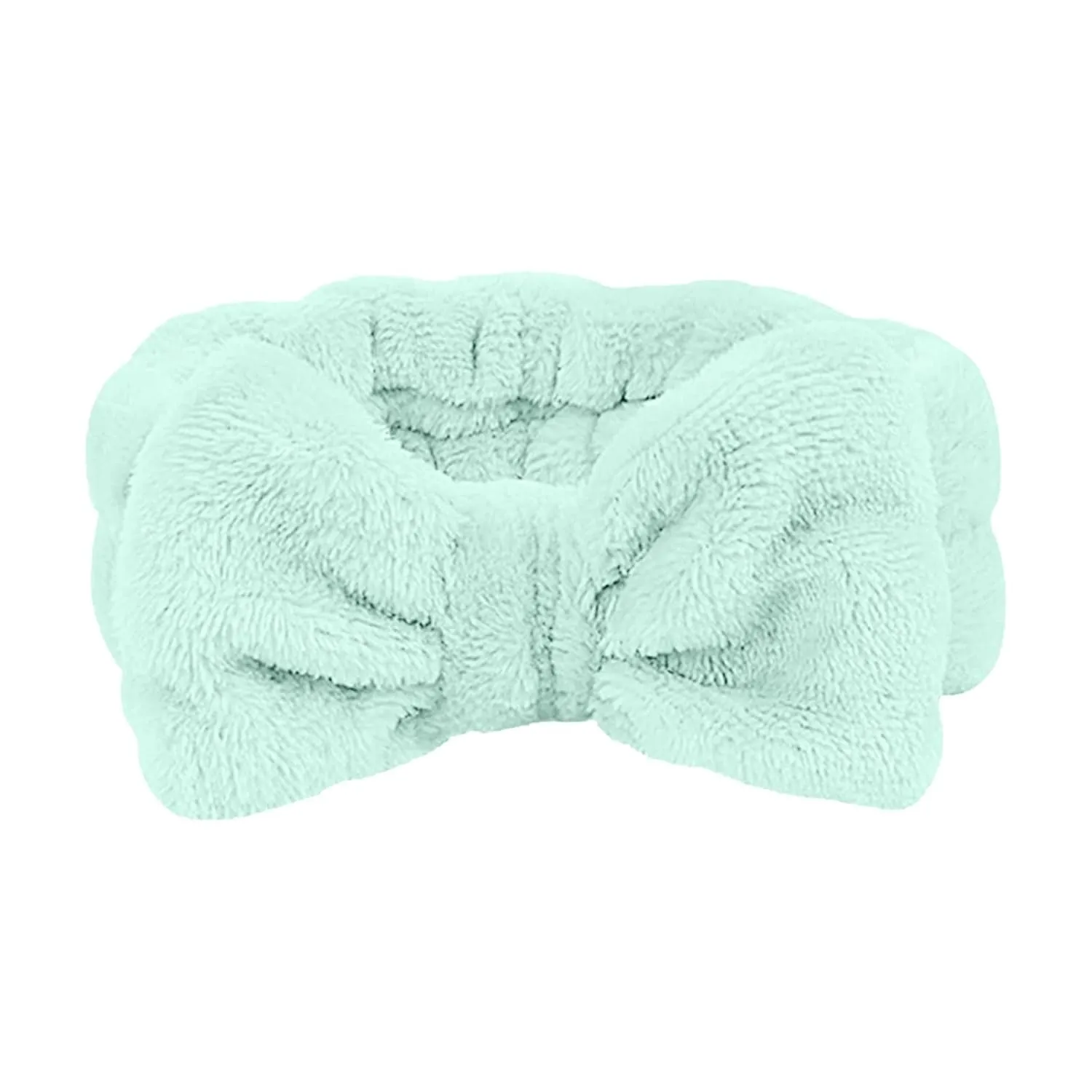 Makeup Headband Soft Hydrotherapy Headband 1 Piece Bow Hairband Women's Facial Coral Velvet Headband For Shower Face Wash