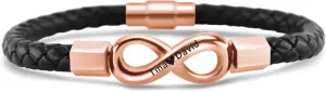 Men's Infinity Leather Bracelet Personalised Engraved Text Bracelets Custom Name Bracelets Braided Leather Cord Bracelet for Father's Day